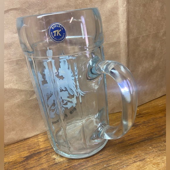 Old germany painted bavaria tk made in Germany Crystal leaded Glass stein beer - Picture 3 of 4